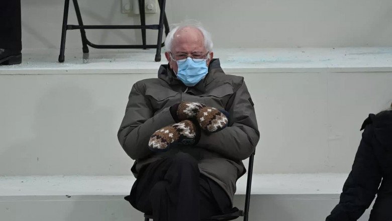  Mănușile senatorului Bernie Sanders au devenit virale după ceremonia de învestire