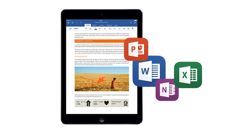  Microsoft lansează aplicaţia Office pentru iPad