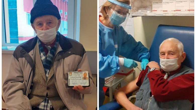  Sabin Husariu, veteran de război în vârstă de 91 de ani, vaccinat împotriva coronavirus