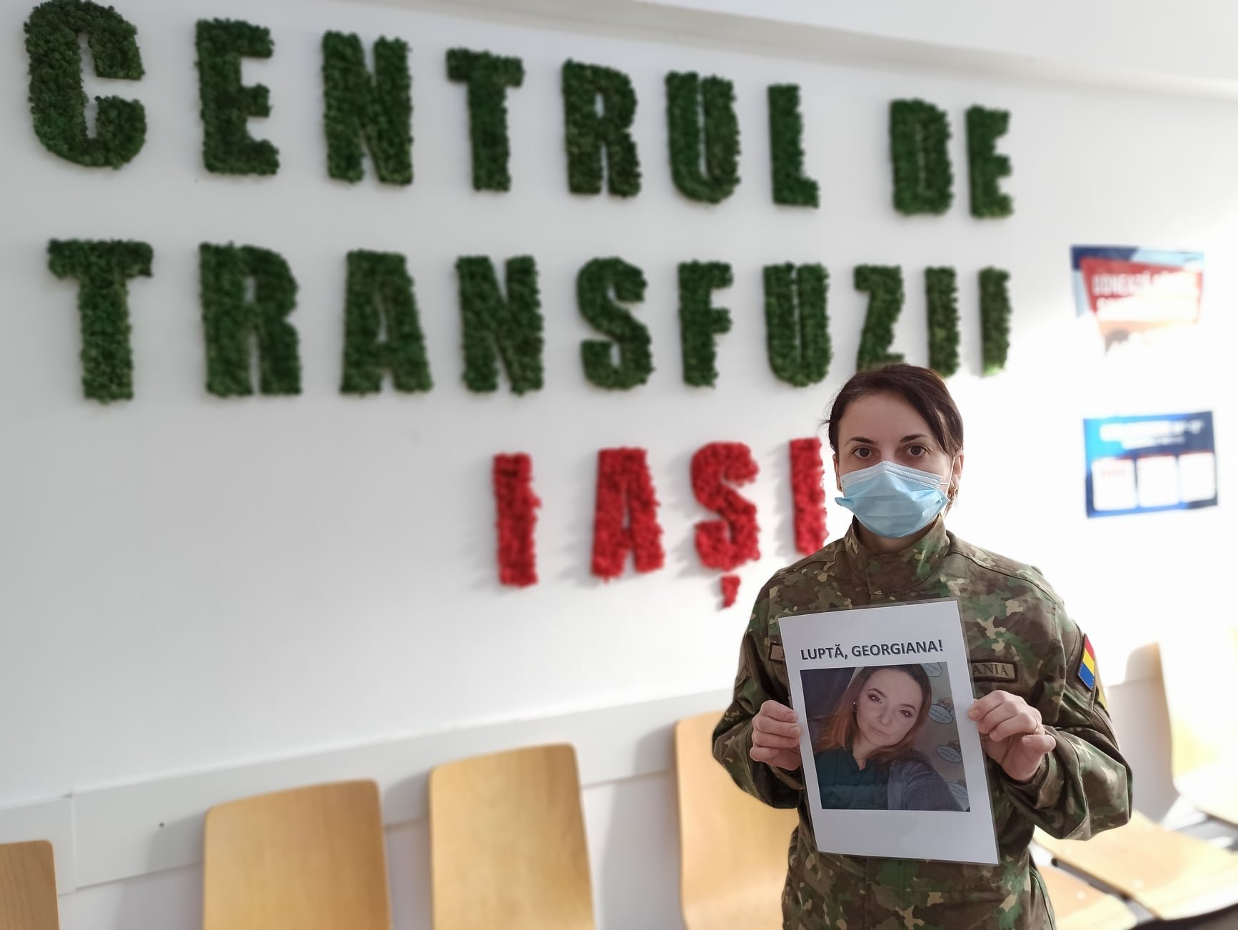  Militari ieşeni fac apel să donăm sânge pentru a ajuta o tânără diagnosticată cu leucemie