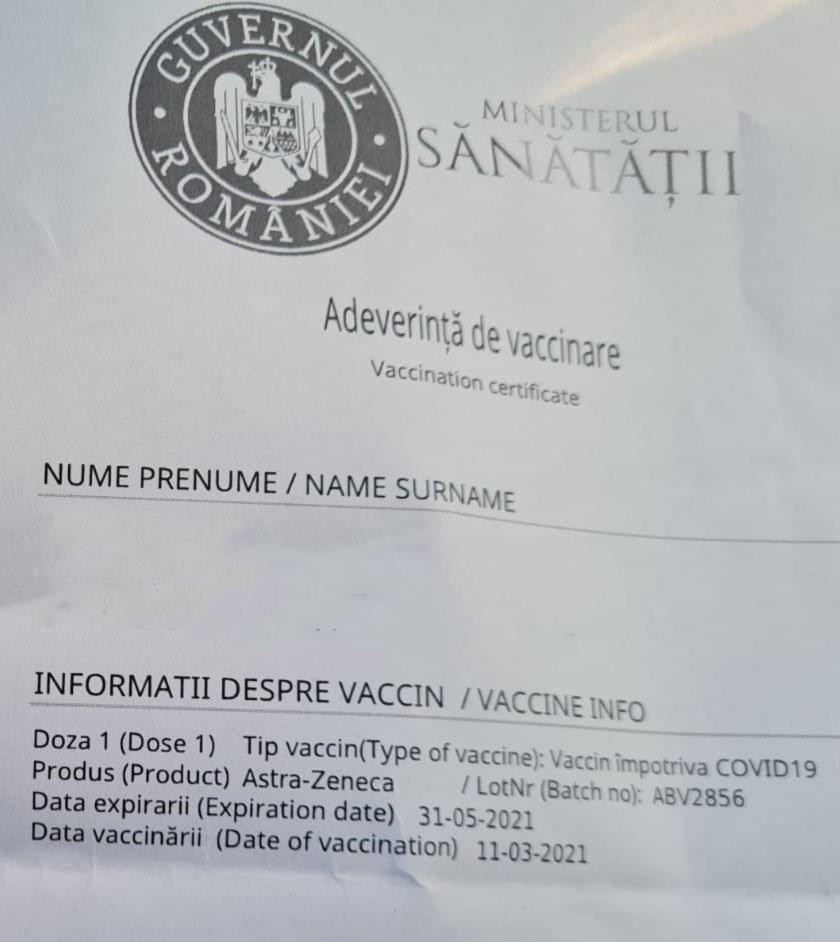  Vaccinul AstraZeneca: Lotul interzis azi în Italia, folosit şi la Iaşi