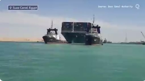  În sfârşit: Portcontainerul Ever Given a fost deblocat în Canalul Suez