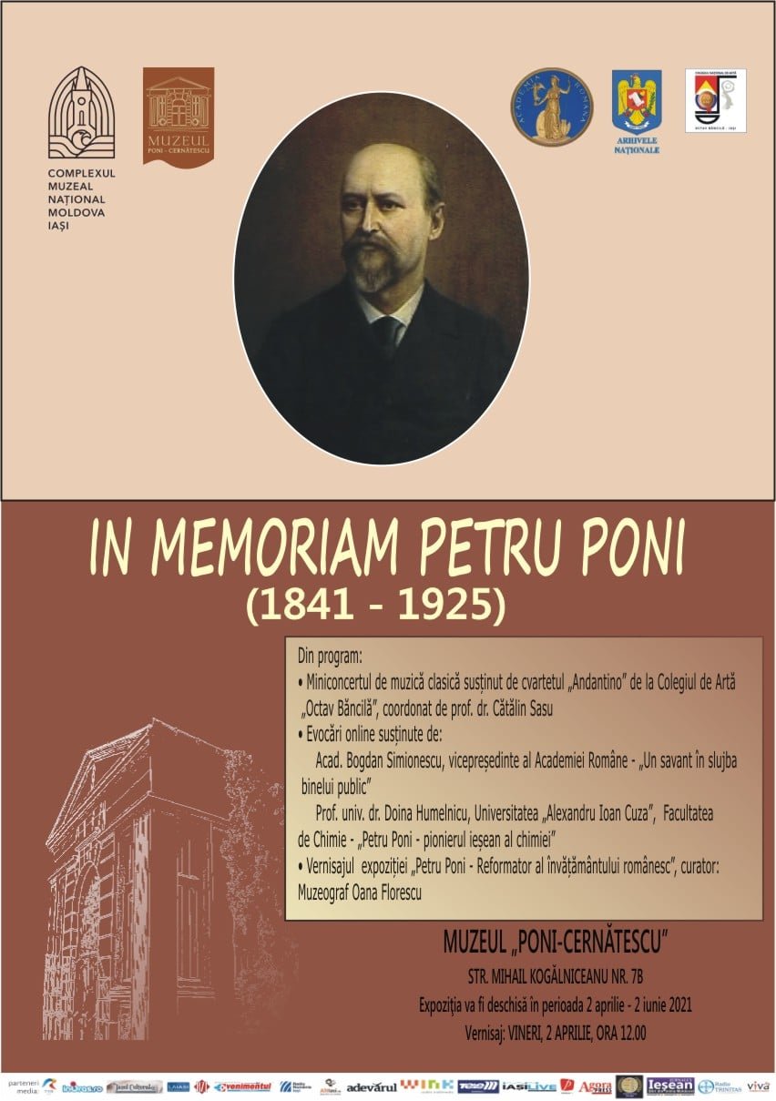  Manifestări în memoria savantului Petru Poni la Muzeul „Poni-Cernătescu“