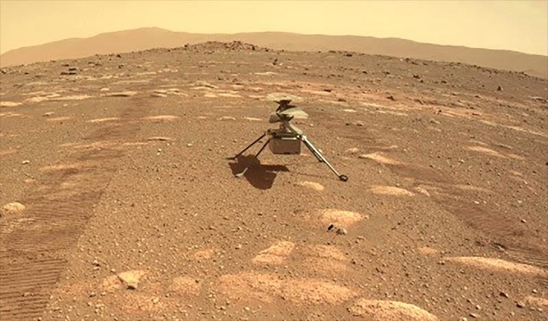  Elicopterul Ingenuity a fost plasat pe suprafața lui Marte de către rover-ul Perseverance