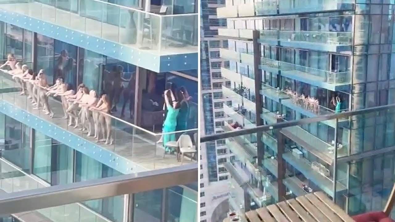  VIDEO 40 fotomodele arestate, după ce au pozat goale la balconul unui zgârie-nori în Dubai. ATENȚIE; IMAGINI CU CARACTER EXPLICIT