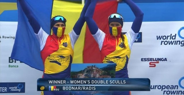  CE Canotaj: Bodnar și Radiș, aur în proba de dublu vâsle. Ailincăi și Buhuș, argint la dublu rame