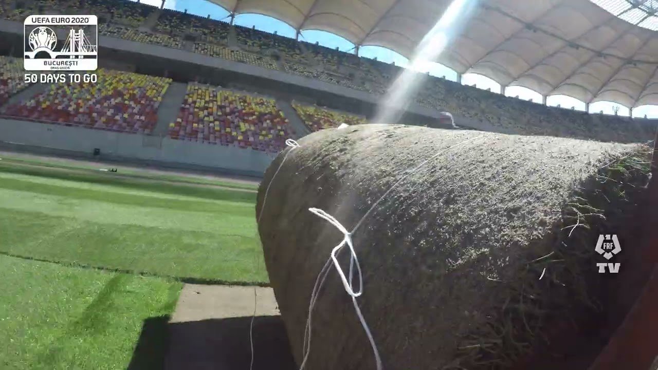  VIDEO Imagini spectaculoase de pe Arena Națională: A fost montat gazonul pentru Euro 2020