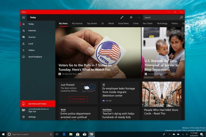  Microsoft lansează un widget cu ştiri şi informaţii meteo pentru Windows 10