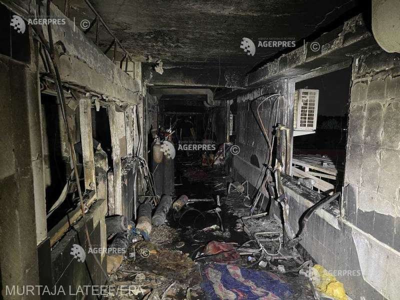  FOTO-Imagini de groază din spitalul COVID unde au ars de vii cel puţin 82 de persoane
