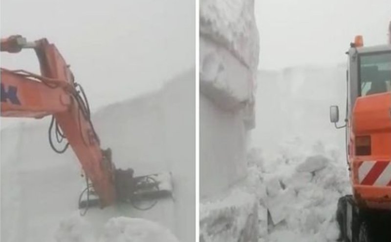  VIDEO Zăpadă de peste 6 metri pe Transfăgărășan. Eliberarea drumului ar putea dura câteva săptămâni