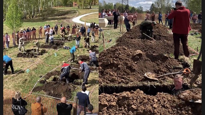  VIDEO: Groparii s-au întrecut la concursul de săpat morminte viteză în Siberia