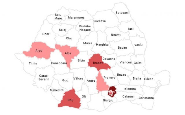 HARTĂ: Infectările cu varianta Delta (indiană) în România – 26 de cazuri