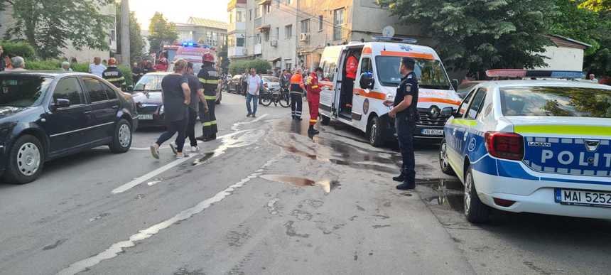  Explozie într-un bloc din Focşani, un bărbat suferind arsuri pe 30% din suprafaţa corporală