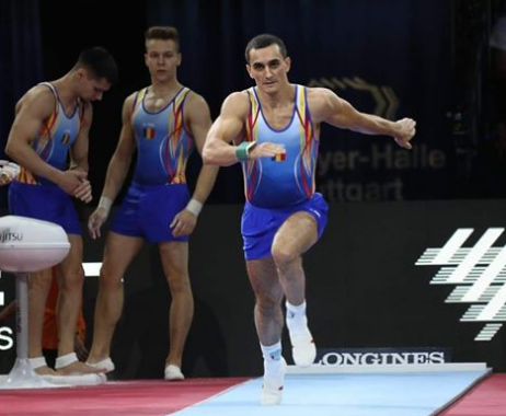  Marian Drăgulescu (40 de ani), în finala de la sărituri la Cupa Mondială de Gimnastică