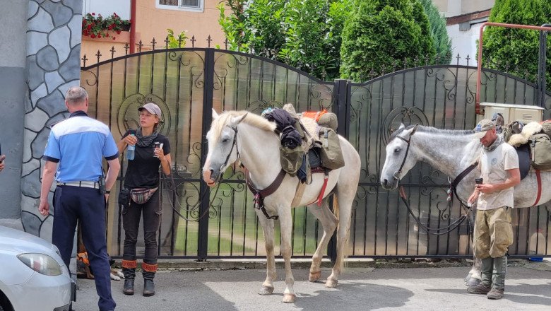  Rătăciți în România. Doi turiști călare pe cai au ajuns la Craiova în loc de Castelul Bran