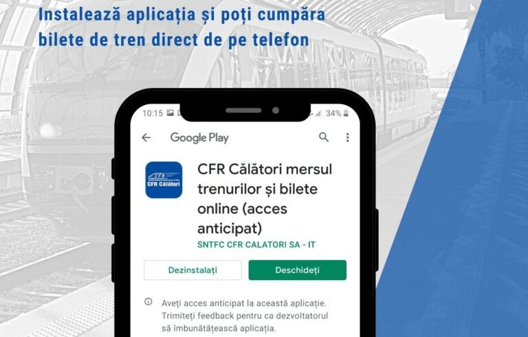 CFR Călători lansează azi aplicația mobilă pentru achiziția de bilete