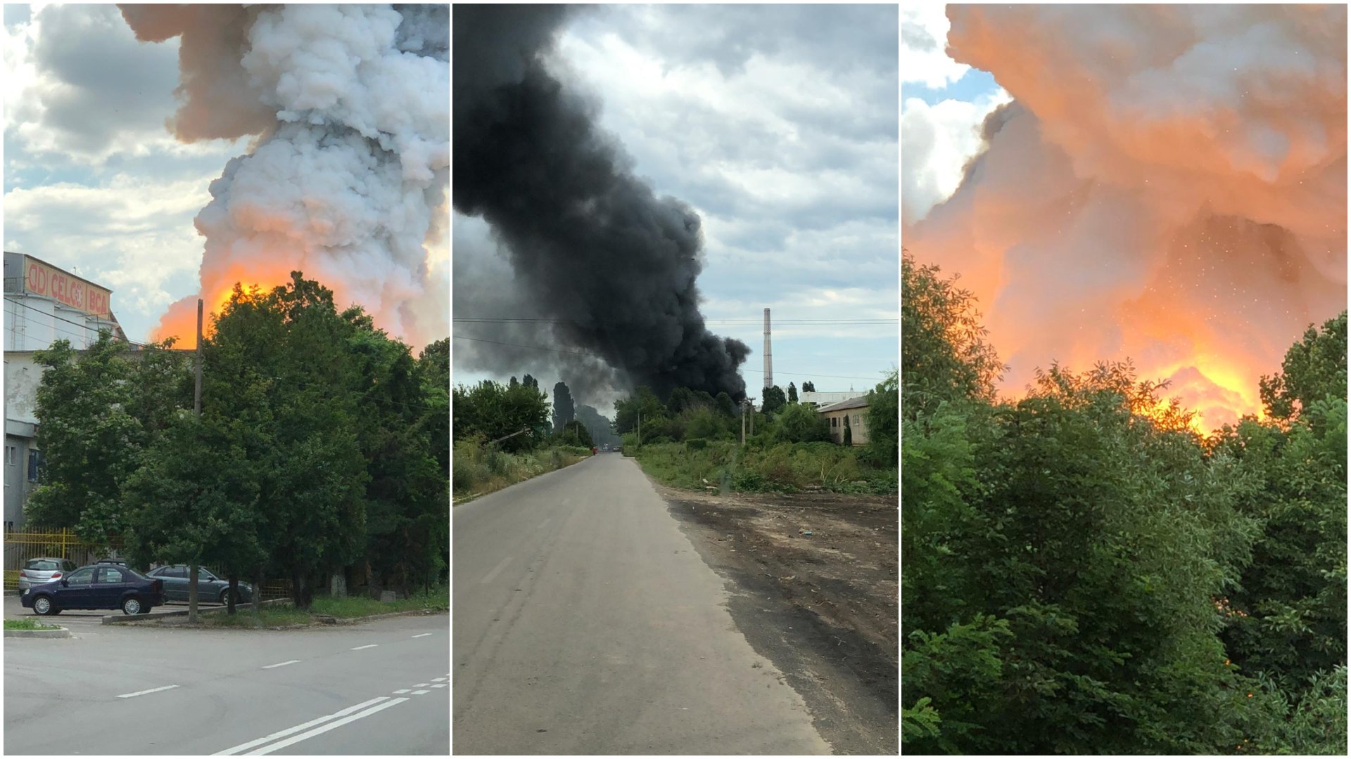  FOTO + VIDEO Explozie și un nor mare de fum în Constanța, la o zi după tragedia de la rafinăria Petromidia