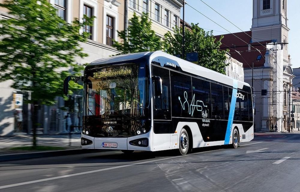  Cum arată primul autobuz 100% electric produs în România, testat la Făgăraş