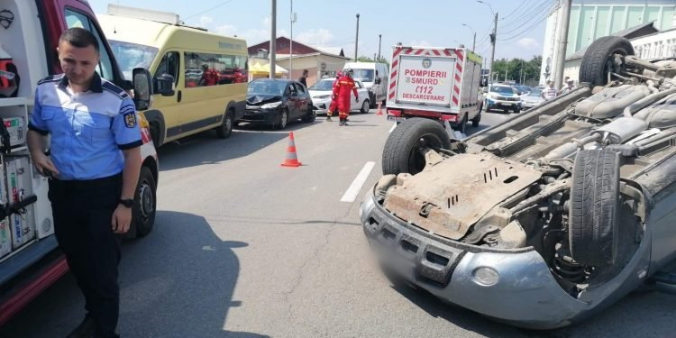  VIDEO  Accident rutier la Șcheia, în fața fabricii de bere Bermas