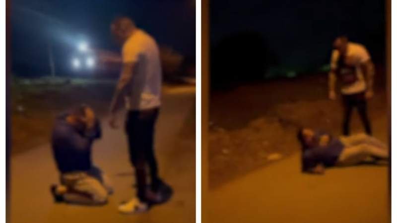  VIDEO Tânăr snopit în bătaie de un interlop până a rămas inconștient la pământ
