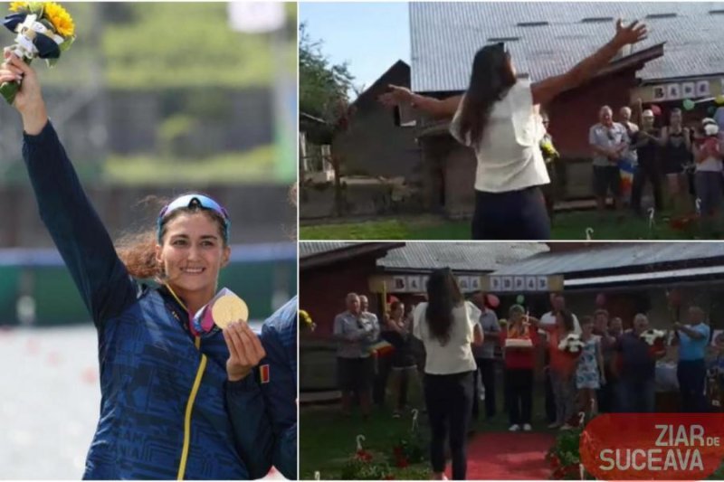  VIDEO Cum a fost primită acasă, în satul ei, campioana olimpică