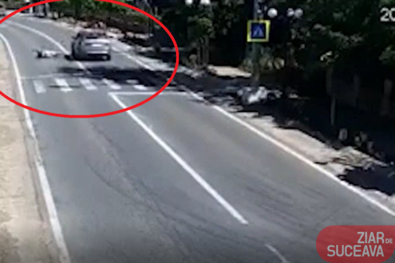  VIDEO Momentul tragic în care o tânără cu BMW omoară o bătrână care traversa regulamentar strada