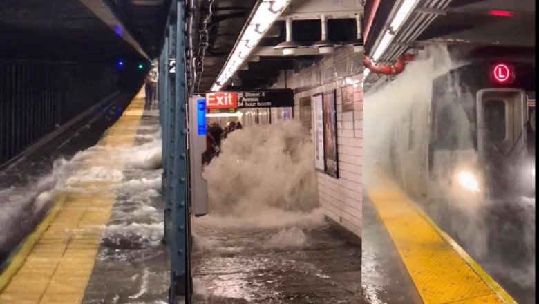  VIDEO: Momentul în care metroul din New York este inundat