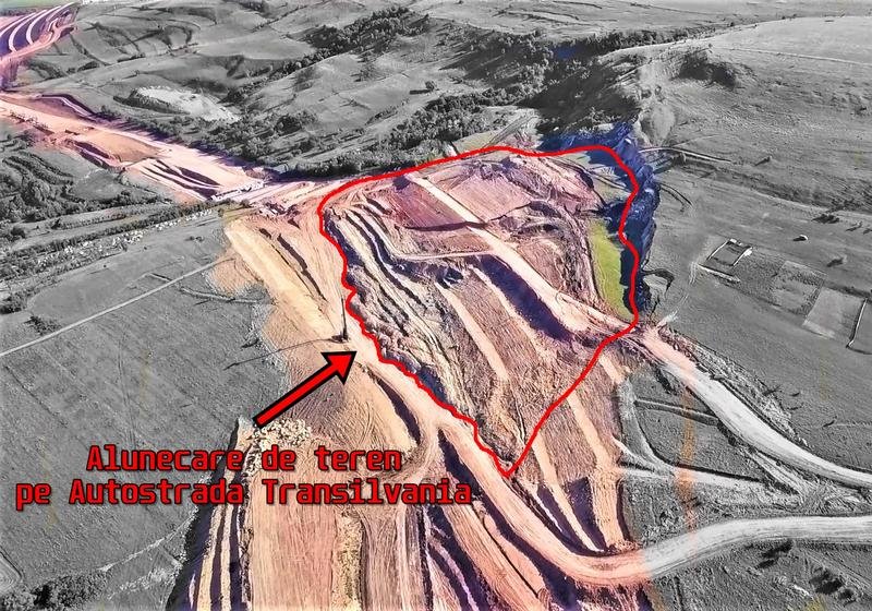  VIDEO: Alunecare masivă de teren pe Autostrada Transilvania