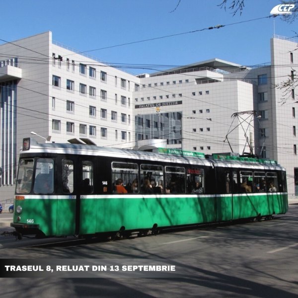  A fost reluat traseul de tramvai numărul 8, Copou-Baza 3