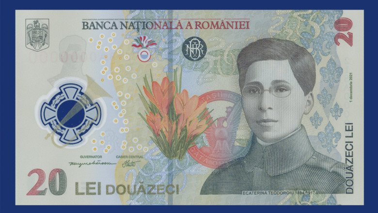 Bancnota cu Ecaterina Teodoroiu intră în circulaţie de la 1 decembrie