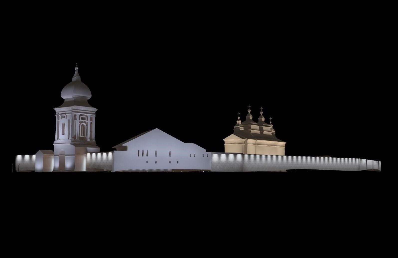  Văzută din depărtare, Mănăstirea Frumoasa va simula noaptea o lumânare aprinsă