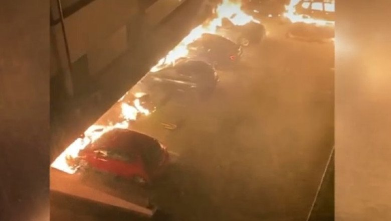  VIDEO Noi imagini dramatice din momentul exploziei blocului din Constanța: Un bărbat iese din foc fugind împleticit