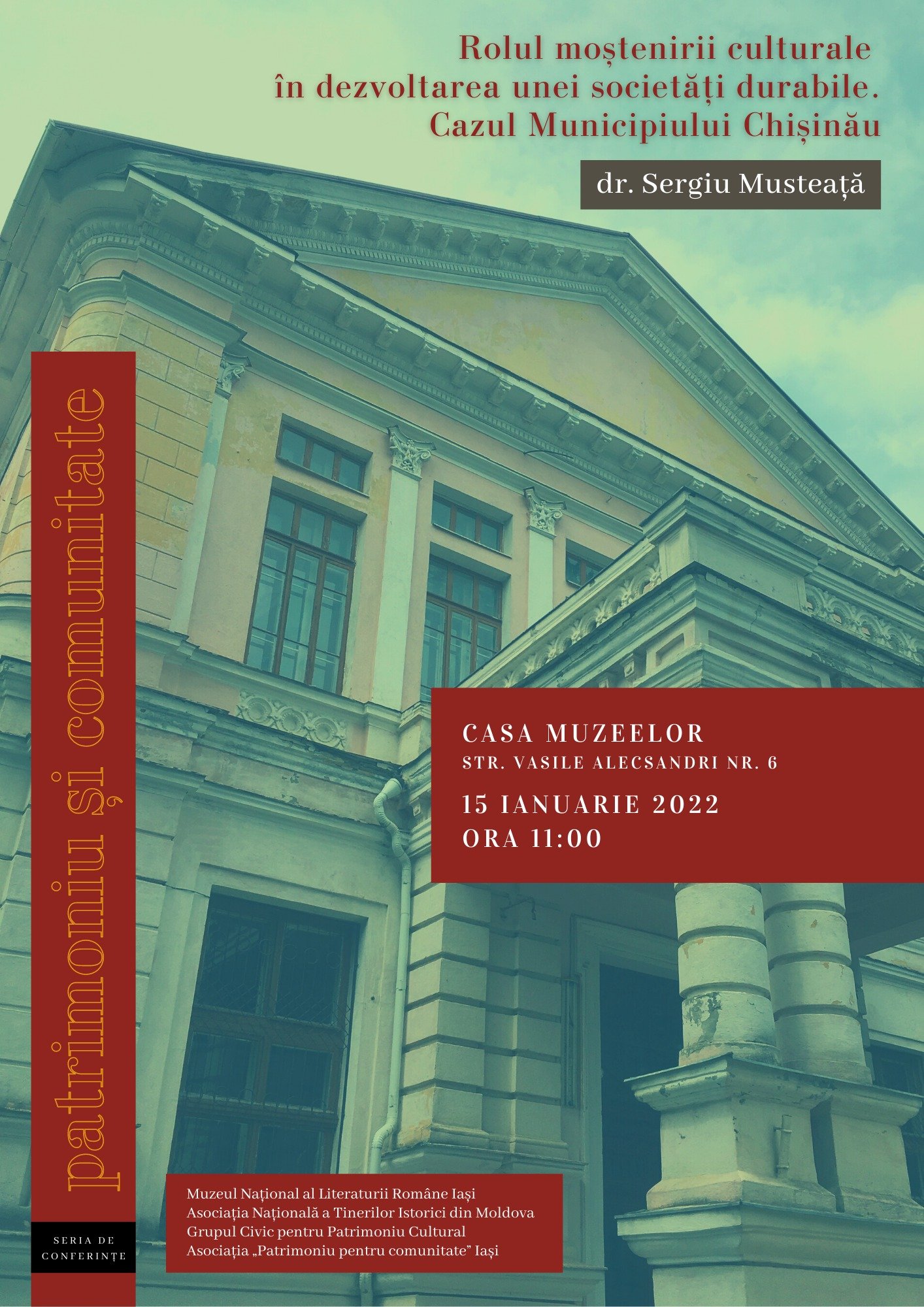  Serie de conferinţe pe teme de patrimoniu la Casa Muzeelor din Iași