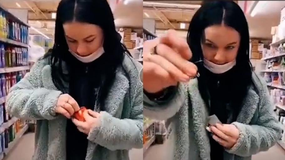  VIDEO: S-a filmat înțepând prezervative la Auchan și a postat pe TikTok. UPDATE