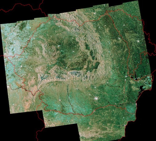  FOTO| România văzută din spaţiu. Imaginea surprinsă de un satelit