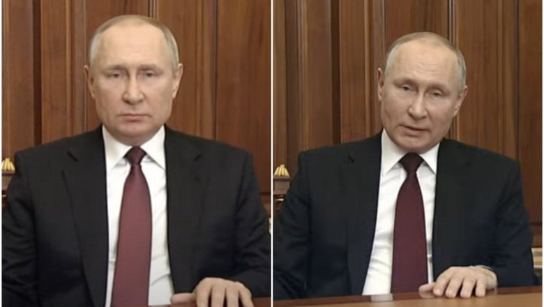  Discursul video în care Putin a anunțat invadarea Ucrainei, înregistrat luni