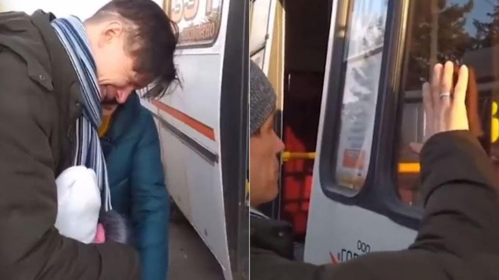  VIDEO: Un rămas bun sfâșietor între tată și fetiță la granița Ucrainei