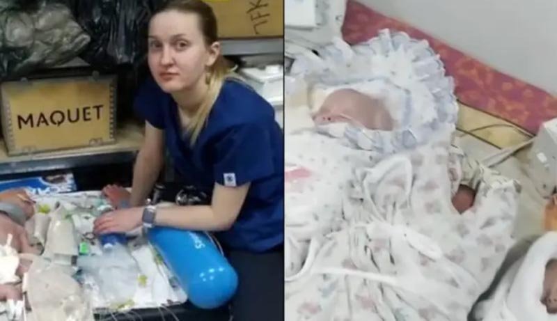  VIDEO: Bebeluși născuți prematur, adăpostiți de bombele din Ucraina în subteran