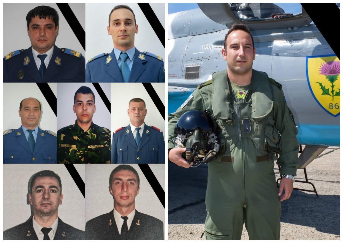  Cei opt militari care şi-au pierdut viaţa în accidentele aviatice din judeţul Constanţa, decoraţi de preşedintele Iohannis