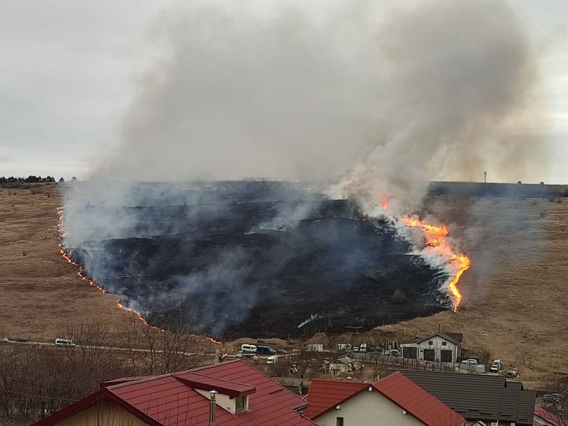  313 incendii de vegetaţie, în Iaşi, de la începutul anului. Peste 2.500 de hectare afectate