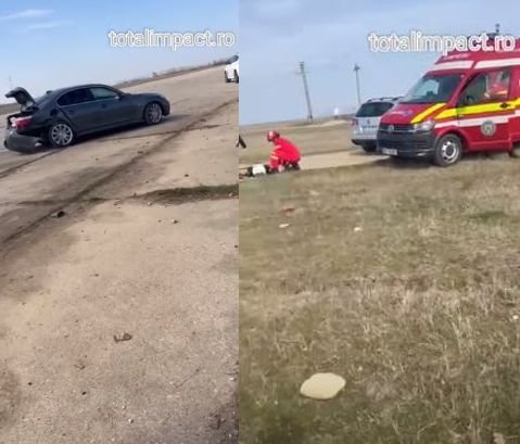  VIDEO – Doi copii, loviţi de o maşină condusă de un adolescent de 17 ani, una dintre victime este în stare gravă