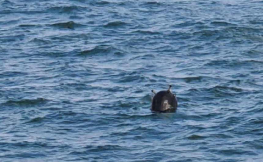  Mină marină, observată în largul Mării Negre, la 70 de kilometri de Capu Midia