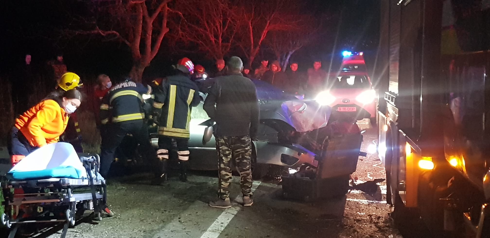  Un individ din Trifești, beat criță, a făcut accident aseară la Popricani FOTO