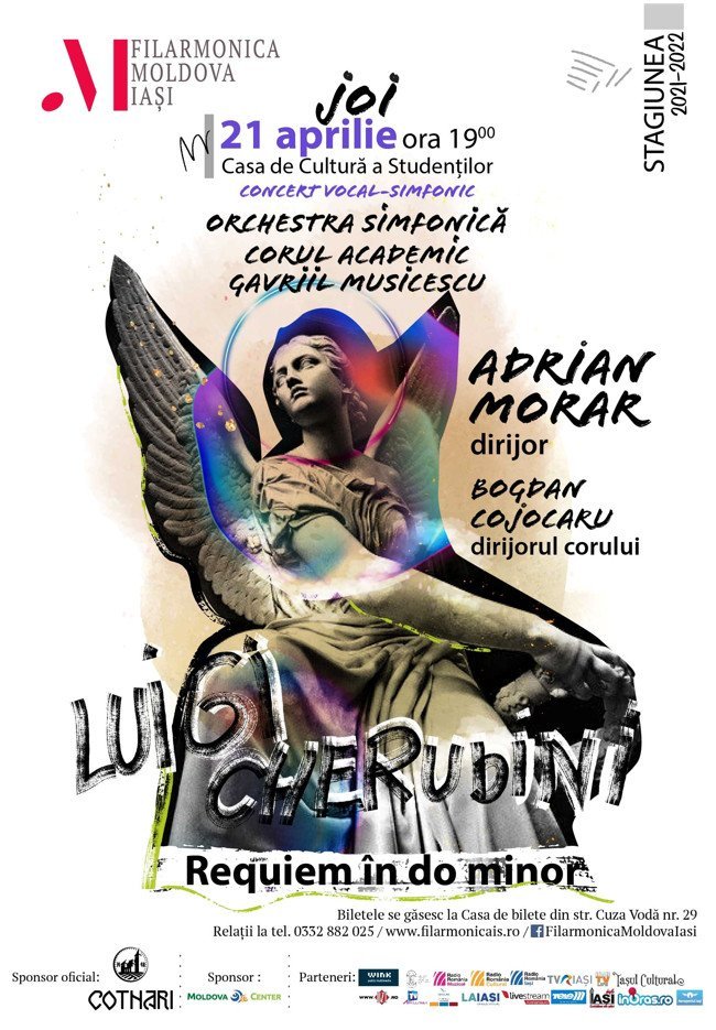 Luigi Cherubini - Requiem în do minor. Concert deosebit la Iași în Joia Mare