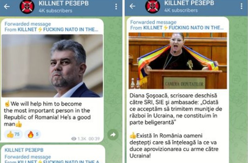  Ciolacu și Șoșoacă, promovați de hackerii Killnet. Senatorul Berea din  Iași a intrat pe canalul propagandiștilor ruși