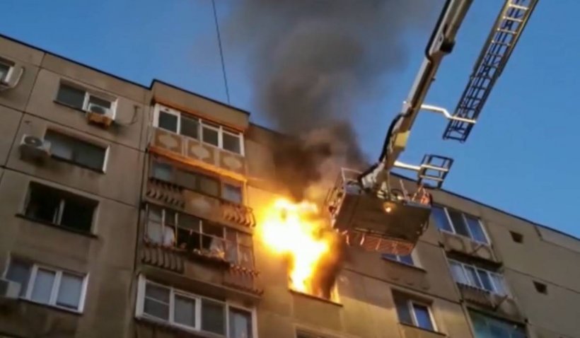  Incendiu într-un apartament de pe strada Petru Țuțea