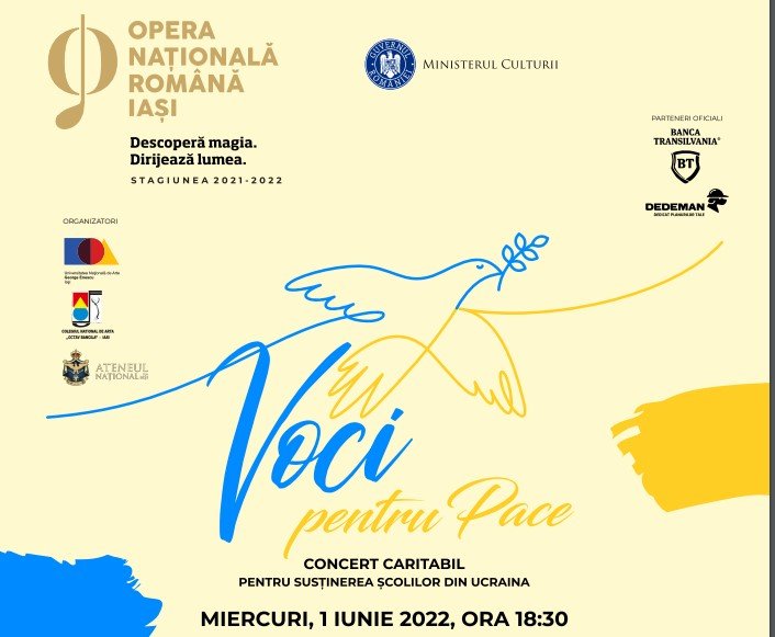  Concert caritabil pentru copiii ucraineni la Opera Iaşi