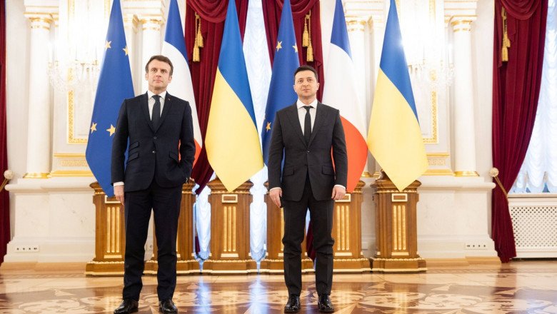  Preşedintele Zelenski critică apelurile lui Emmanuel Macron de a ”nu umili” Rusia