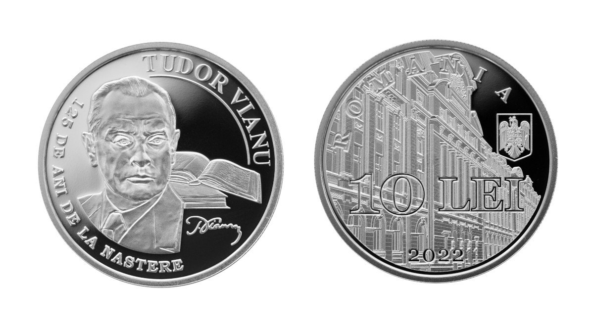  BNR lansează o monedă din argint cu tema 125 de ani de la naşterea lui Tudor Vianu