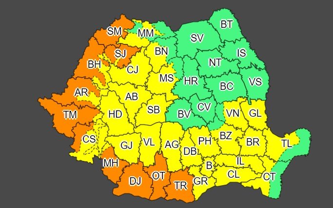  Încă o zi de foc pe teritoriul României: Meteorologii anunţă cod portocaliu de caniculă şi disconfort termic